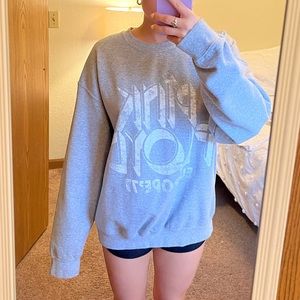 Pink Floyd oversized grey crew neck